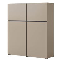 Tall chest of drawers CROSS Helvetia 119 cm, Congo with black
