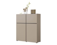 Tall chest of drawers CROSS Helvetia 119 cm, Congo with black