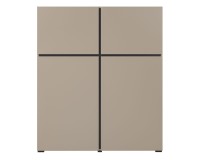 Tall chest of drawers CROSS Helvetia 119 cm, Congo with black