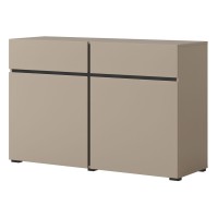 Chest of drawers CROSS Helvetia 119 cm, Congo with black