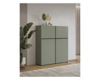 Tall chest of drawers CROSS Helvetia 119 cm, green with black