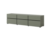 TV unit CROSS Helvetia 180 cm, green with black