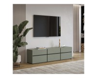 TV unit CROSS Helvetia 180 cm, green with black