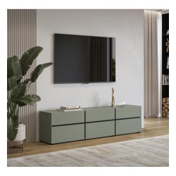 TV unit CROSS Helvetia 180 cm, green with black
