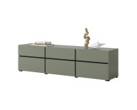 TV unit CROSS Helvetia 180 cm, green with black