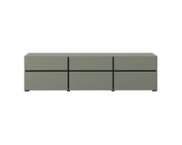 TV unit CROSS Helvetia 180 cm, green with black