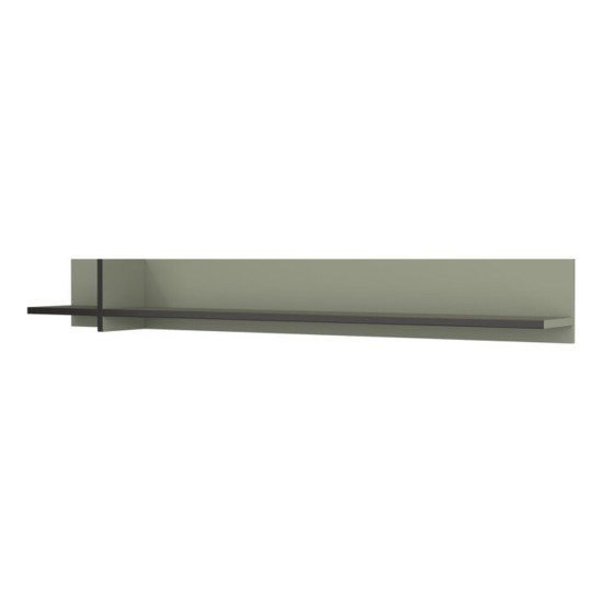 Wall shelf CROSS Helvetia 180 cm, green with black