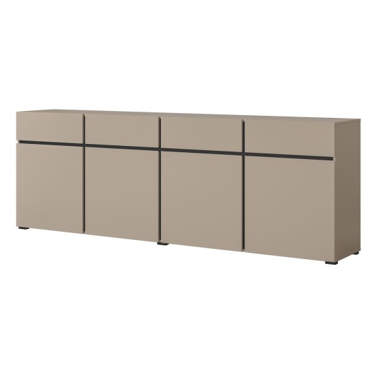 Chest of drawers CROSS Helvetia 225 cm, Congo with black