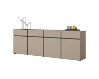 Chest of drawers CROSS Helvetia 225 cm, Congo with black