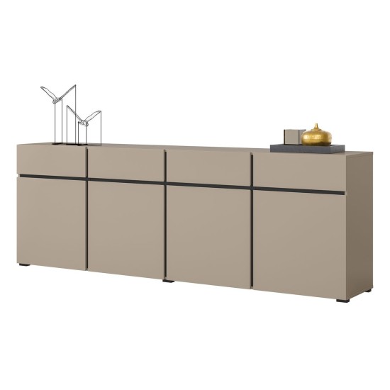 Chest of drawers CROSS Helvetia 225 cm, Congo with black