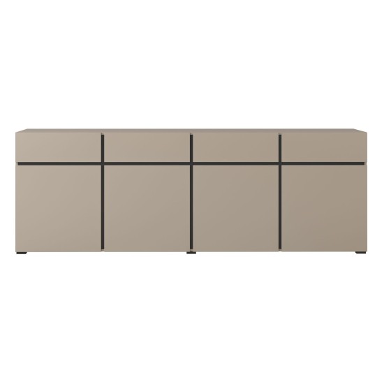 Chest of drawers CROSS Helvetia 225 cm, Congo with black