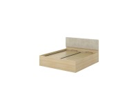 Bed TERRA 180x200 cm, Lindberg oak, with a bedding box and a lifting frame