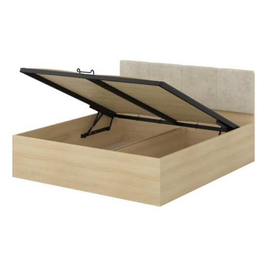Bed TERRA 180x200 cm, Lindberg oak, with a bedding box and a lifting frame Bed TERRA 180x200 cm, Lindberg oak, with a bedding box and a lifting frame