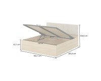 Bed TERRA 180x200 cm, Lindberg oak, with a bedding box and a lifting frame Bed TERRA 180x200 cm, Lindberg oak, with a bedding box and a lifting frame