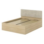 Bed TERRA 160x200 cm, Lindberg oak, with a bedding box and a lifting frame