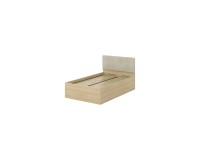 Bed TERRA 120x200 cm, Lindberg oak, with a bedding box and a lifting frame