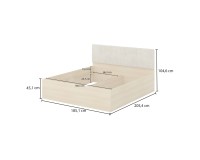 Bed TERRA 180x200 cm, Lindberg oak