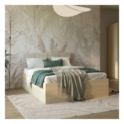 Bed TERRA 160x200 cm, Lindberg oak