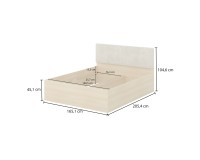 Bed TERRA 160x200 cm, Lindberg oak