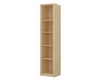 Shelving unit TERRA 45 cm, Lindberg oak, shallow