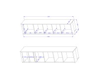 Shelving unit TERRA 45 cm, Lindberg oak, shallow