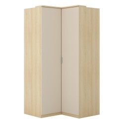 Corner wardrobe TERRA 109 cm, Lindberg oak with sandy beige