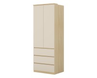 Wardrobe TERRA 80 cm, Lindberg oak with sandy beige