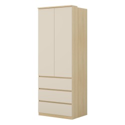 Wardrobe TERRA 80 cm, Lindberg oak with sandy beige