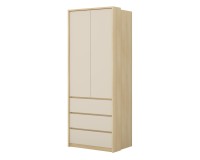 Wardrobe TERRA 80 cm, Lindberg oak with sandy beige