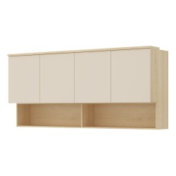 Wall cabinet TERRA 186 cm, Lindberg oak with sandy beige