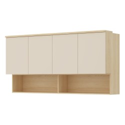 Wall cabinet TERRA 168 cm, Lindberg oak with sandy beige