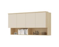 Wall cabinet TERRA 168 cm, Lindberg oak with sandy beige