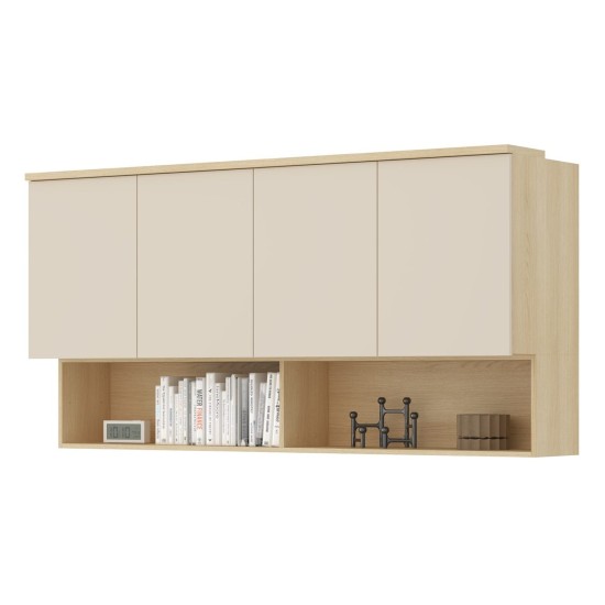 Wall cabinet TERRA 168 cm, Lindberg oak with sandy beige