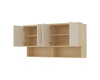 Wall cabinet TERRA 168 cm, Lindberg oak with sandy beige