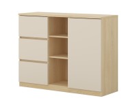 Chest of drawers TERRA 120 cm, Lindberg oak with sandy beige Chest of drawers TERRA 120 cm, Lindberg oak with sandy beige