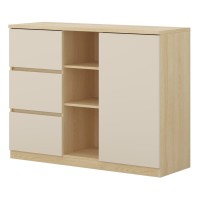 Chest of drawers TERRA 120 cm, Lindberg oak with sandy beige