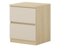 Bedside table TERRA 45 cm, Lindberg oak with sandy beige