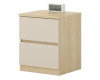 Bedside table TERRA 45 cm, Lindberg oak with sandy beige