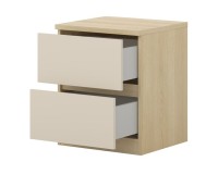 Bedside table TERRA 45 cm, Lindberg oak with sandy beige