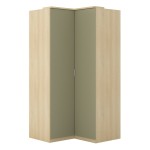 Corner wardrobe TERRA 109 cm, Lindberg oak with eucalyptus