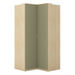 Corner wardrobe TERRA 109 cm, Lindberg oak with eucalyptus