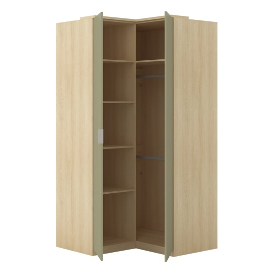 Corner wardrobe TERRA 109 cm, Lindberg oak with eucalyptus Corner wardrobe TERRA 109 cm, Lindberg oak with eucalyptus