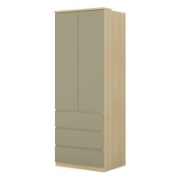 Wardrobe TERRA 80 cm, Lindberg oak with eucalyptus