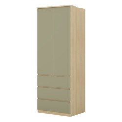 Wardrobe TERRA 80 cm, Lindberg oak with eucalyptus