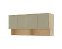 Wall cabinet TERRA 186 cm, Lindberg oak with eucalyptus