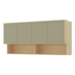 Wall cabinet TERRA 186 cm, Lindberg oak with eucalyptus