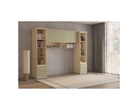 Wall cabinet TERRA 186 cm, Lindberg oak with eucalyptus