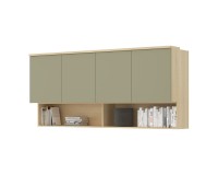 Wall cabinet TERRA 186 cm, Lindberg oak with eucalyptus