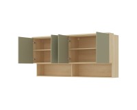 Wall cabinet TERRA 186 cm, Lindberg oak with eucalyptus