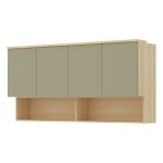 Wall cabinet TERRA 168 cm, Lindberg oak with eucalyptus